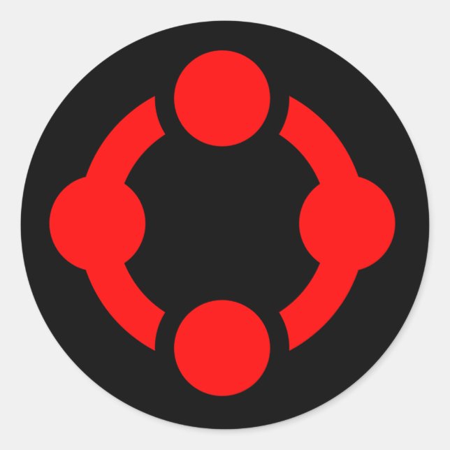 Niche Pride Flag (Black) Classic Round Sticker (Front)