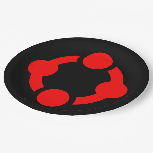 Niche Pride Flag (Black) Paper Plates (Angled)