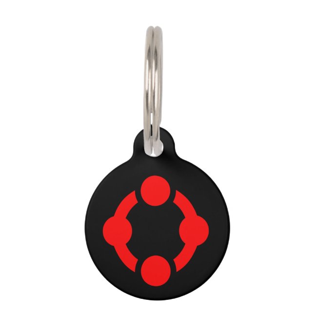 Niche Pride Flag (Black) Pet ID Tag (Front)