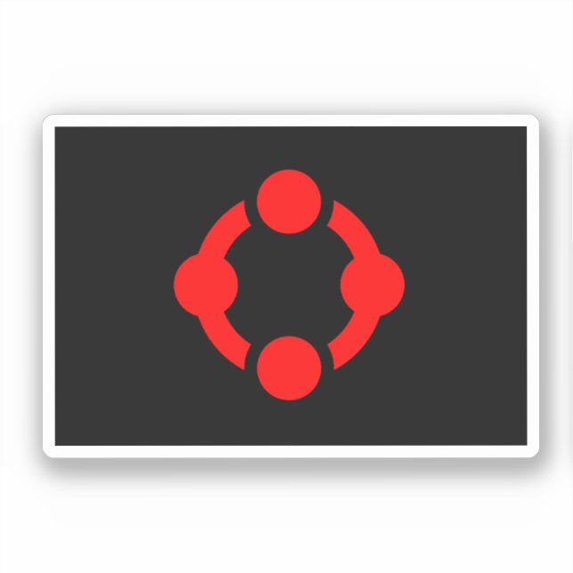 Niche Pride Flag (Black) Sticker (Front)