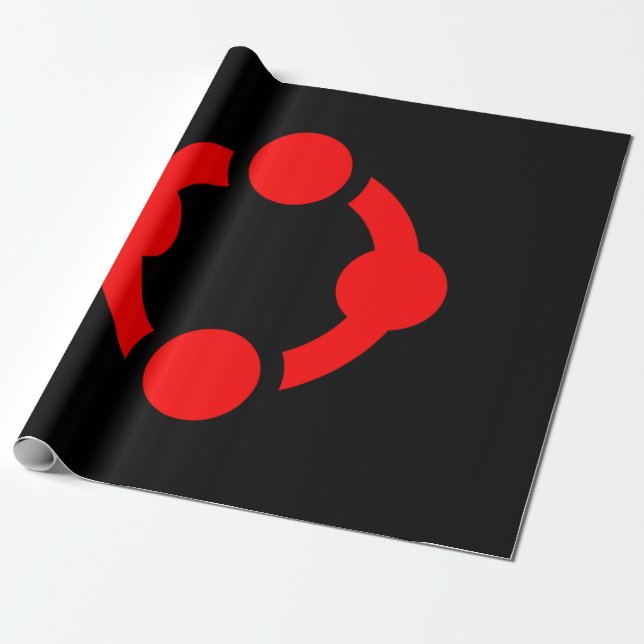 Niche Pride Flag (Black) Wrapping Paper (Unrolled)
