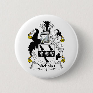Nicholas Family Crest Pinback Button