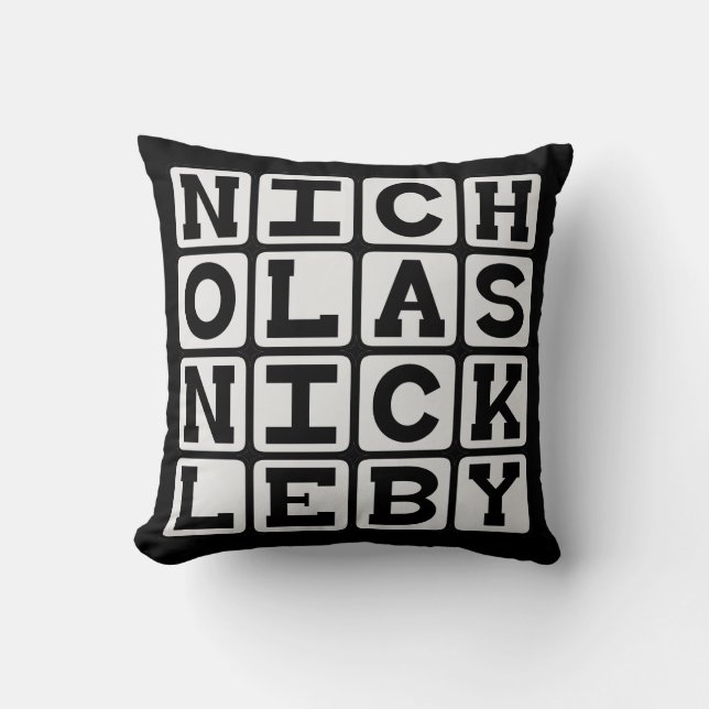Nicholas Nickleby, Charles Dickens Tale Throw Pillow (Front)