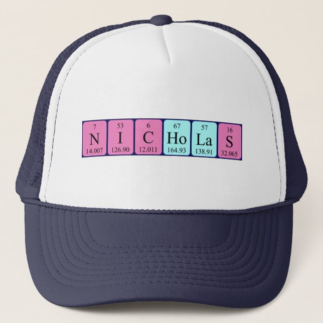 Nicholas periodic table name hat (Front)