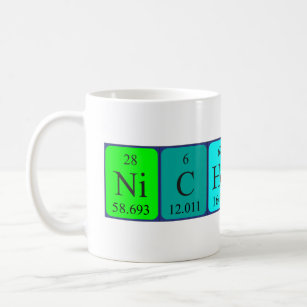 Nicholaus periodic table name mug