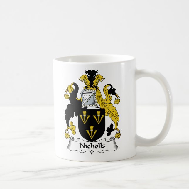 Nicholls Family Crest Coffee Mug (Right)