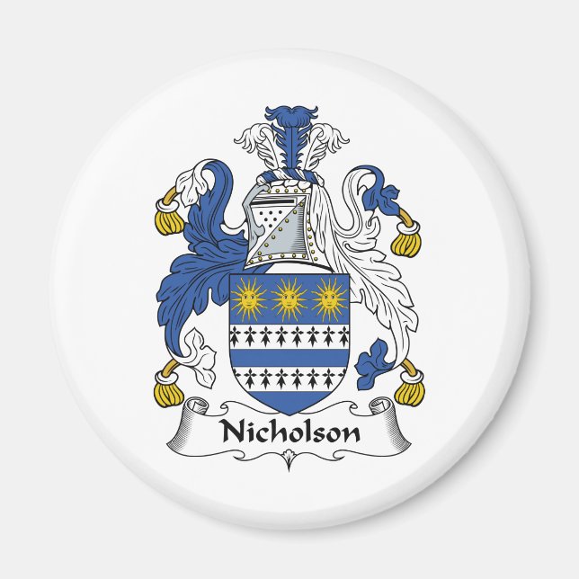 Nicholson Family Crest Magnet (Front)