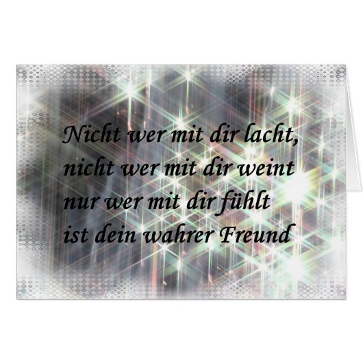 Nicht wer mit dir weint....... Faltkarte Cards (Front Horizontal)