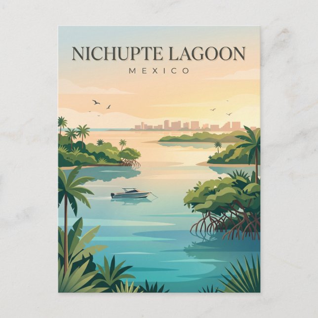 Nichupté Lagoon Mexico Postcard (Front)