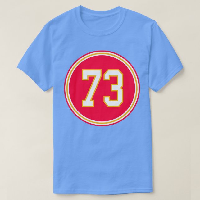 Nick Allegretti Number 73 Jersey Kansas City Chief T-Shirt (Design Front)