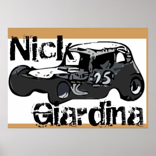 Nick Giardina Coupe Stockcar Modified Racing Car Poster