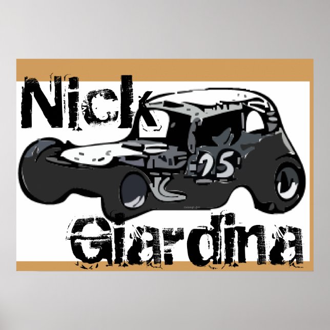 Nick Giardina Coupe Stockcar Modified Racing Car Poster (Front)