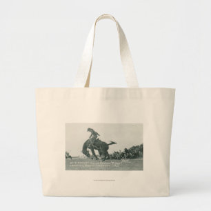 Nick Knight riding T. Joe at Cheyenne Frotier Days Large Tote Bag
