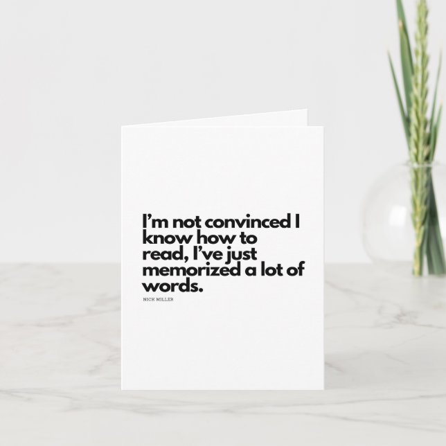 Nick Miller Quote Card (Front)
