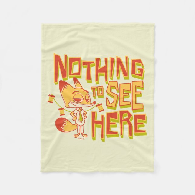 Nick Wilde - Nothing To See Here Fleece Blanket (Front)