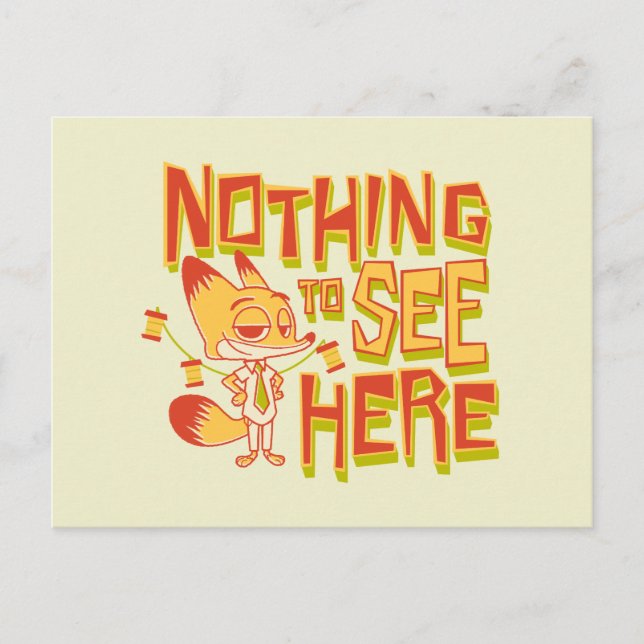 Nick Wilde - Nothing To See Here Postcard (Front)