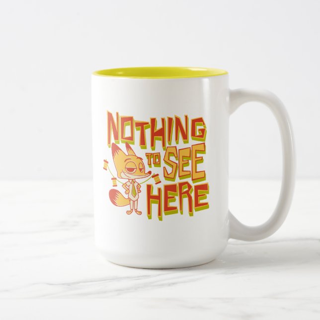 Nick Wilde - Nothing To See Here Two-Tone Coffee Mug (Right)