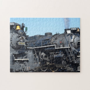 Nickel Plate Road 759 and 765 Steam Engine Trains Jigsaw Puzzle
