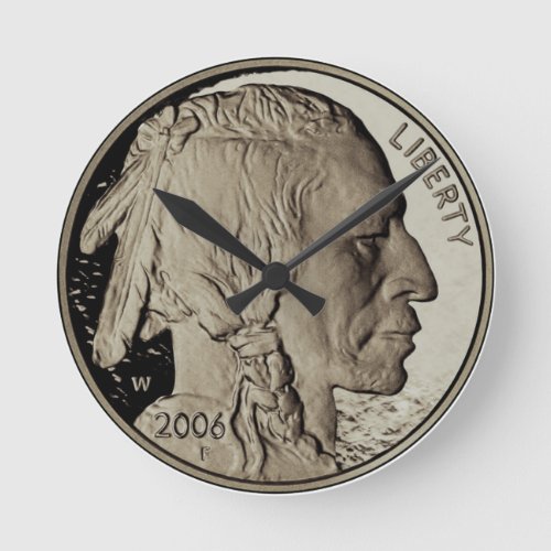 Nickel Round Clock