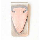 Nickel Silver & Copper Arrowhead Money Clip (Top)