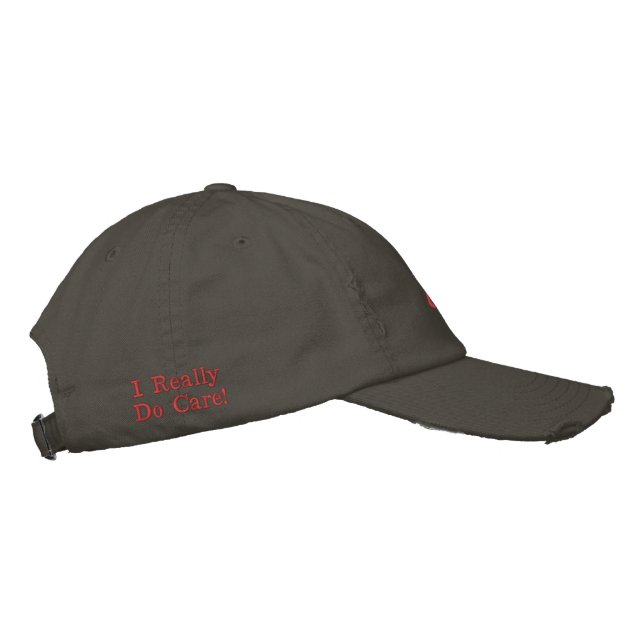 Nickel -USA - I Really do Care Embroidered Baseball Cap (Right)