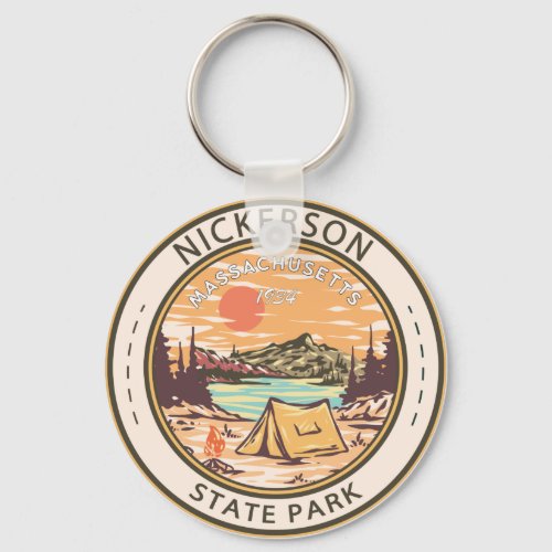 Nickerson State Park Massachusetts Badge Keychain