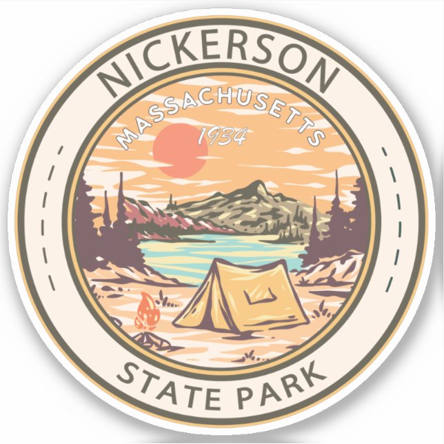Nickerson State Park Massachusetts Badge Sticker (Front)