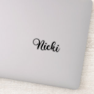 Nicki Name - Handwritten Calligraphy Sticker