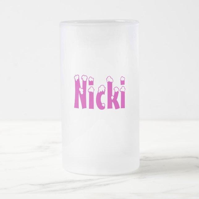 Nicki-Name Style-Frosted Mug (Center)
