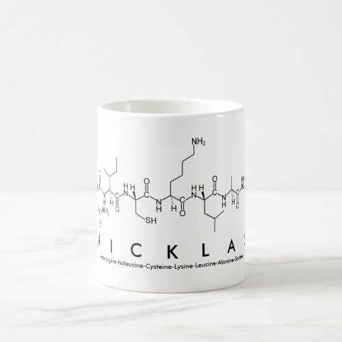 Nicklas peptide name mug