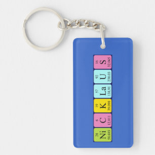 Nicklaus periodic table name keyring