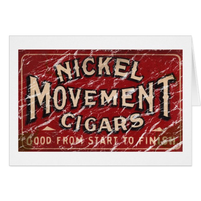 Nickle Movement Cigar 1900 - distressed Cards (Front Horizontal)