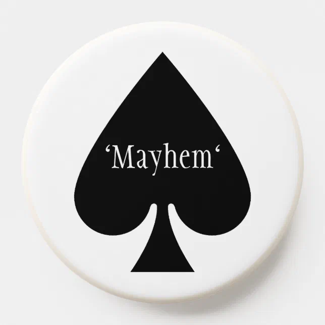 Nickname on Spade Playing Card Symbol PopSocket Zazzle