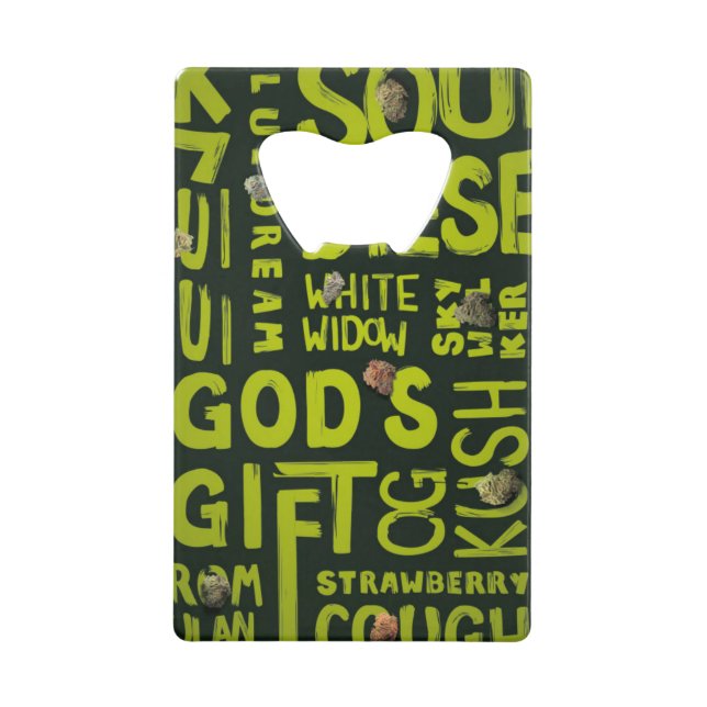 Nicknames Credit Card Bottle Opener (Front)