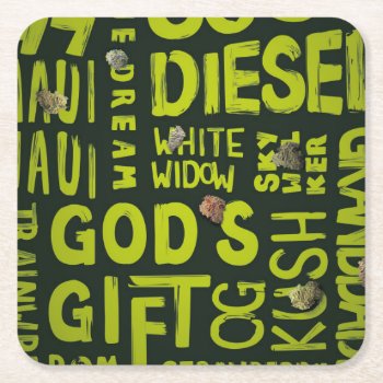 Nicknames Square Paper Coaster by AuraEditions at Zazzle