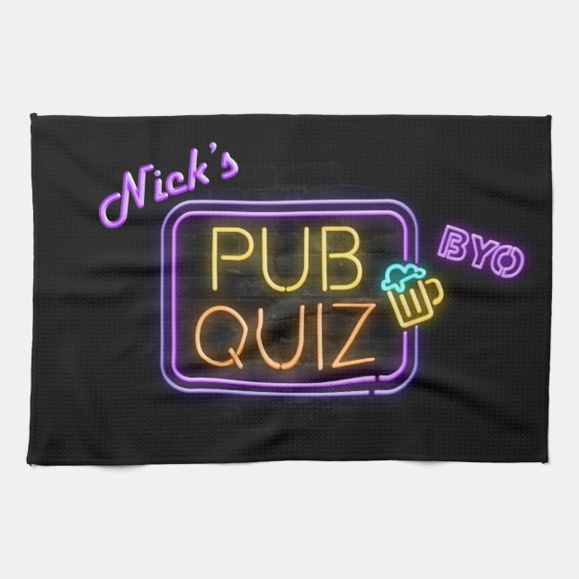 Nick's Pub Quiz Tea Towel (Horizontal)