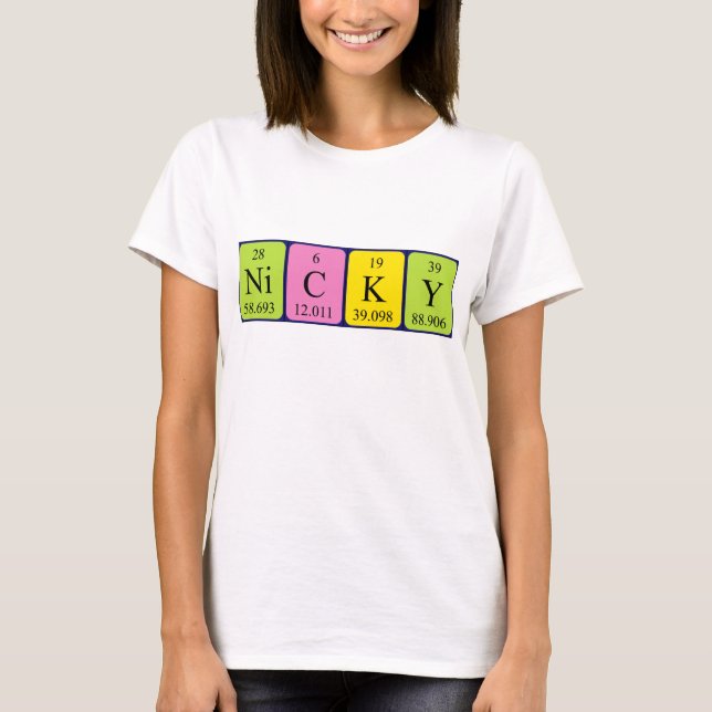 Nicky periodic table name shirt (Front)