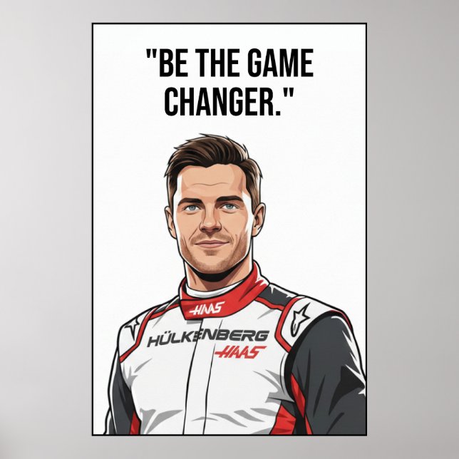 Nico Hülkenberg Racing Vector – Be the Game Change Poster (Front)