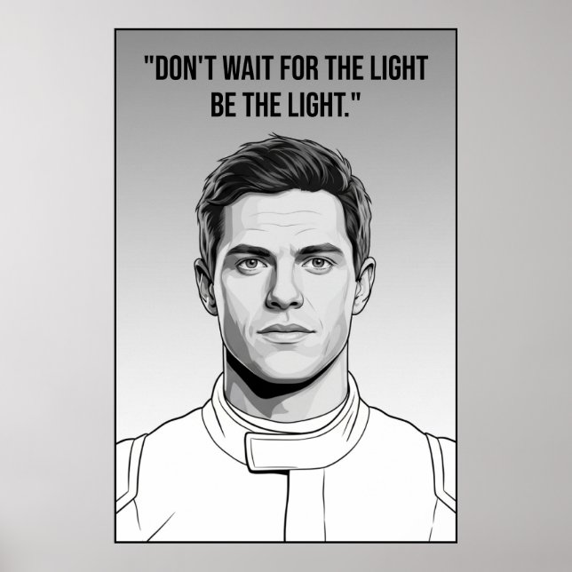 Nico Hülkenberg Racing Vector – Be the Light Poster (Front)