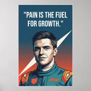 Nico Hülkenberg Racing Vector – Pain Is the Fuel Poster