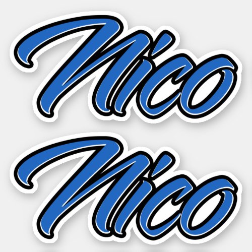 Nico name blue sticker Sticker Sticker Stickerset