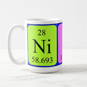 Nico periodic table name mug