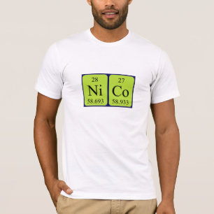 Nico periodic table name shirt