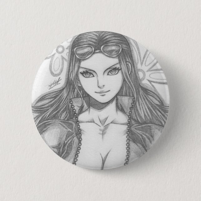 Nico Robin ~ Devil Child Button (Front)