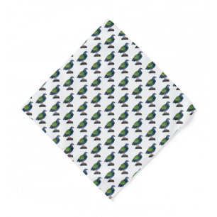 Nicobar pigeon bird cartoon illustration  bandana
