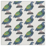 Nicobar pigeon bird cartoon illustration fabric