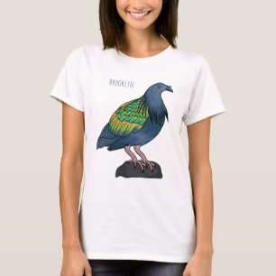 Nicobar pigeon bird cartoon illustration T-Shirt