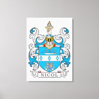 Nicol Family Crest Canvas Print