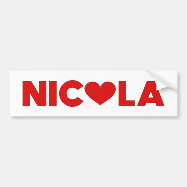 Nicola Love Bumper Sticker (Front)