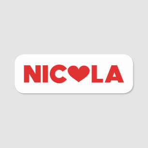 Nicola Love Name Tag